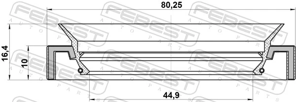 19035129 Corteco Сальник переднего моста