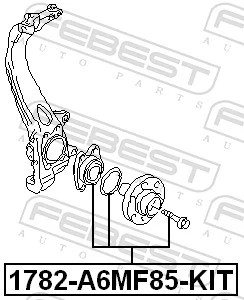 1782A6MF85KIT Febest Подшипник ступицы передней и задней