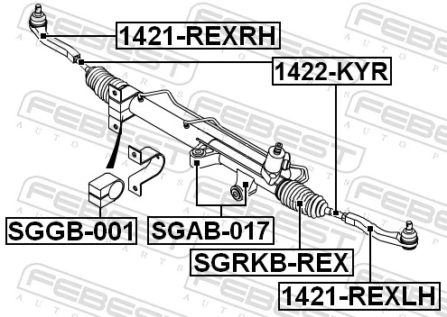 1422KYR Febest Тяги рулевые