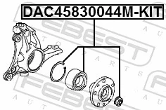 DAC45830044MKIT Febest Подшипник ступицы передней