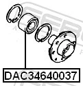 DAC34640037 Febest Подшипник ступицы передней