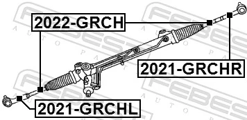2021GRCHR Febest Наружный наконечник рулевой тяги