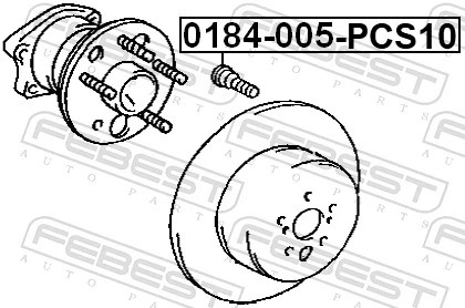 0184005PCS10 Febest Болт крепления ступицы