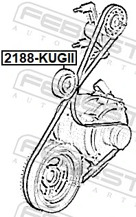 2188KUGII Febest Крышка мотора передняя