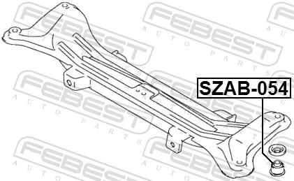 SZAB054 Febest Сайлентблок балки моста