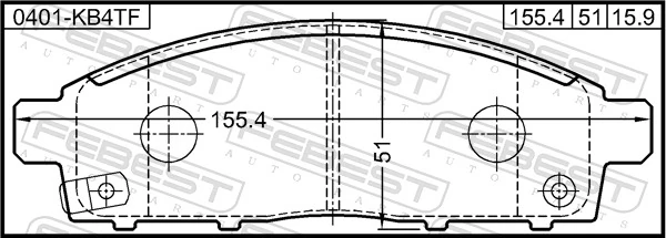 0401KB4TF Febest Колодки передние