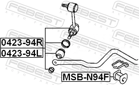 Купить Втулка стабилизатора переднего Митсубиси Спейс-Вагон III N8, N9