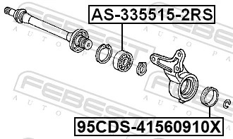 AS3355152RS Febest Подвесной подшипник передней полуоси
