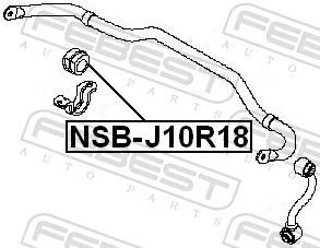 NSBJ10R18 Febest Прокладка стабильзатора заднего