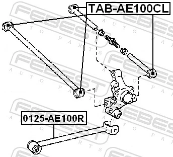 TABAE100CL Febest Сайлентблок задней поперечной тяги
