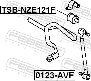 TSBNZE121F Febest Разрезная втулка стабилизатора