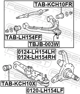 TABLH154FF Febest Сайлентблок нижнего переднего рычага