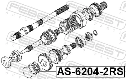 AS62042RS Febest Подшипники стартера
