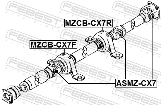 ASMZCX7 Febest Крестовина карданного вала