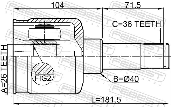 Граната колесная Driveshaft FD821A цена, от 39.54 USD