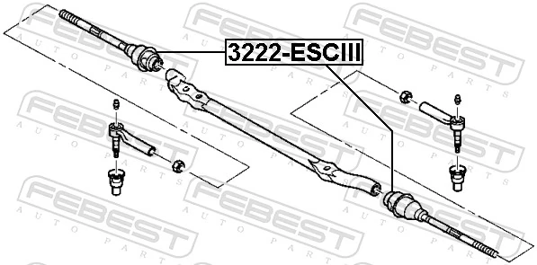 3222ESCIII Febest Тяги рулевые