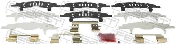 0203T31F Febest Комплект пружинок крепления дисковых передних колодок