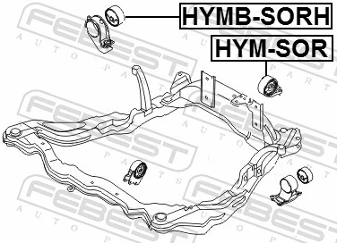 HYMBSORH Febest Правая подушка двигателя