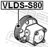VLDSS80 Febest Шкив насоса ГУР