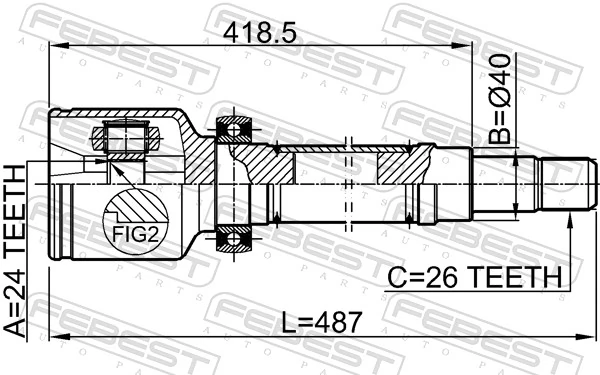 2111TC7RH Febest Граната внутренняя передняя правая