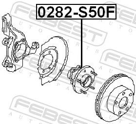 0282S50F Febest Ступица колеса передняя