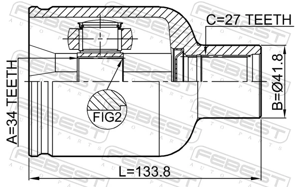 Шарнир привода внутренний Chevrolet Captiva II внедорожник (C140) (2011 - 2026) цена, от 43.49 USD