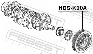 HDSK20A Febest Шкив коленчатого вала