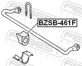 BZSB461F Febest Разрезная втулка стабилизатора