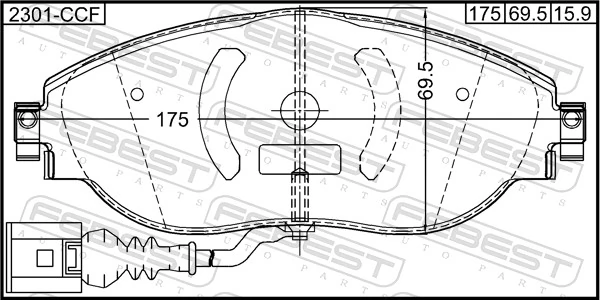 2301CCF Febest Колодки передние