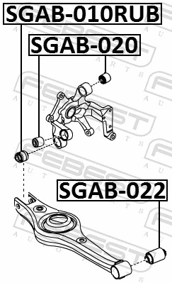 SGAB022 Febest Сайлентблок задней тяги