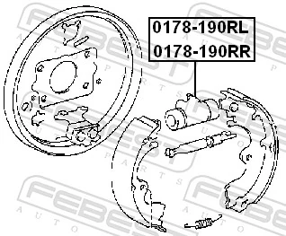 0178190RR Febest Цилиндр тормозной колесный, задний