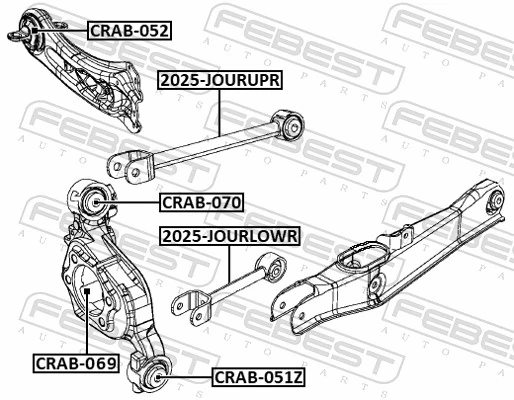 CRAB070 Febest Сайлентблок цапфы