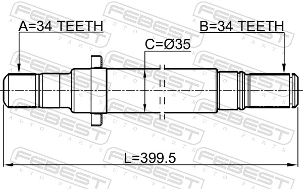 Приводной вал промежуточный на Opel Astra J Sports Tourer P10