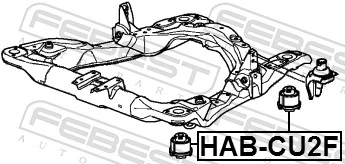 HABCU2F Febest Сайлентблоки передней балки
