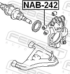 NAB242 Febest Сайлентблок цапфы