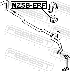 MZSBERF Febest Разрезная втулка стабилизатора