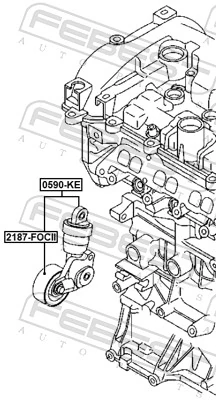 Reguladora de tensão da correia de transmissão Mazda CX-5 I KE, GH