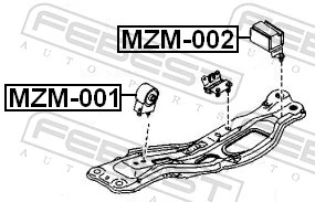 Coxim (suporte) dianteiro de motor Mazda 626 4 GE