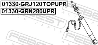 01330GRN280UPR Febest Втулка штока амортизатора заднего