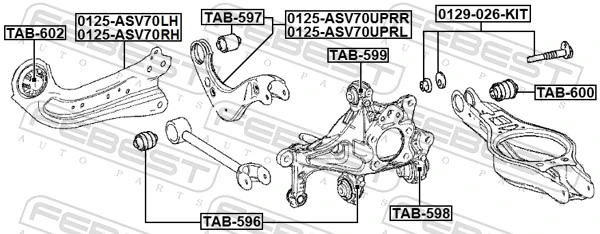 TAB602 Febest Сайлентблок задней тяги