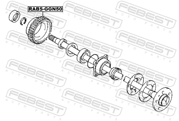 RABSGGN50 Febest Кольцо ABS