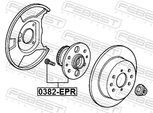 0382EPR Febest Ступица задняя