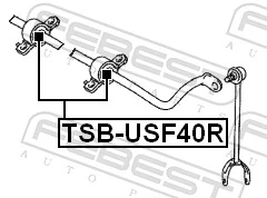 TSBUSF40R Febest Прокладка стабильзатора заднего
