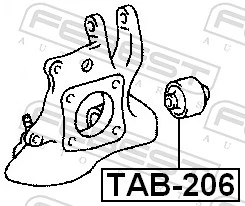 TAB206 Febest Сайлентблок цапфы