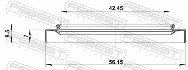 95GDY44560709X Febest Сальник подвесного подшипника переднего промежуточного вала