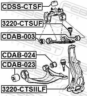 CDAB023 Febest Сайлентблок нижнего переднего рычага