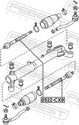 0522CX9 Febest Тяги рулевые