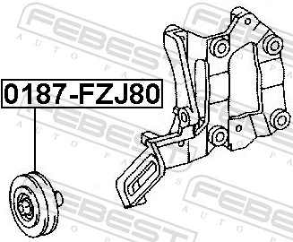 0187FZJ80 Febest Ролик натяжителя ремня агрегатов