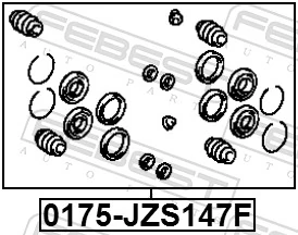 0175JZS147F Febest Ремкомплект суппорта тормозного, переднего