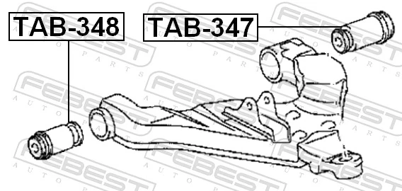 TAB348 Febest Сайлентблок нижнего переднего рычага